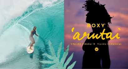 Stella Jean x ROXY - Hooded Surf Poncho for Women